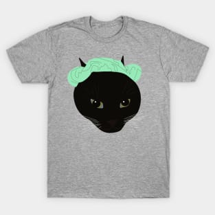 Green Scrunchy Cat T-Shirt